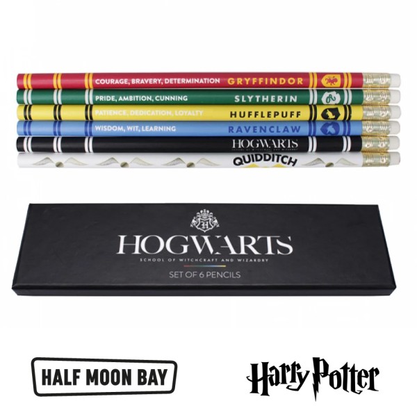 HARRY POTTER - Set of 6 Pencils - Harry Potter Hogwarts House Pride 1